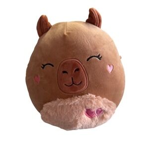 Squishmallows 7 Lilian Capybara Valentine Plush Pillow Heart Stuffed Animal Kids